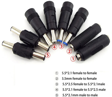 DC Power Adapter 5.5X 2.1MM Female to Female Male to Male 5.5x2.5mm 3.5mm 3.5x1.35mm Male 5521 Plug 5525 Adaptor Jack for Laptop