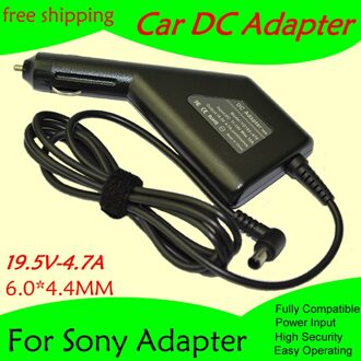 Dc Power Adapter Car Charger 19.5V 4.7A Voor Laptop Sony 6.0*4.4 Mm 90W Input DC11-15V Max 10A