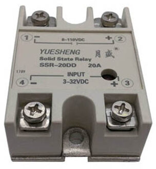 DC relais, DC solid state-relais, SSR-20DD 10A 15A 20A 25A SSR-25DD