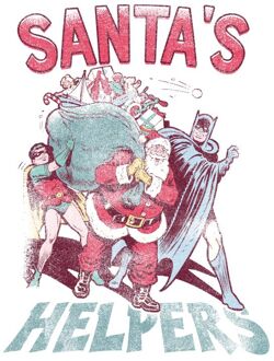 DC Santa's Helpers Men's Christmas T-Shirt - White - 4XL Wit