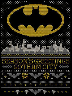 DC Seasons Greetings From Gotham Women's Christmas T-Shirt - Black - XL Zwart