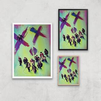 DC Suicide Squad Giclee Art Print - A2 - Wooden Frame Meerdere kleuren