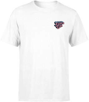 DC Super Girl Embroidered Unisex T-Shirt - White - S