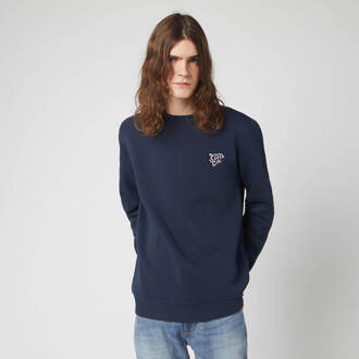 DC Super Girl Unisex Embroidered Sweatshirt - Navy - L Blauw