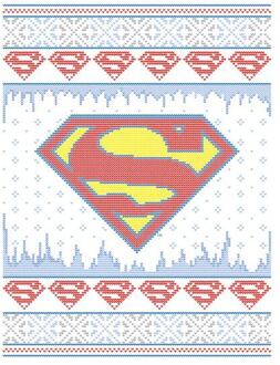 DC Supergirl Knit Women's Christmas T-Shirt - White - L - Wit