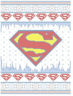 DC Supergirl Knit Women's Christmas T-Shirt - White - XS Wit