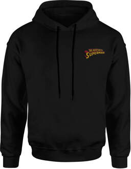 DC Superman Embroidered Unisex Hoodie - Black - L