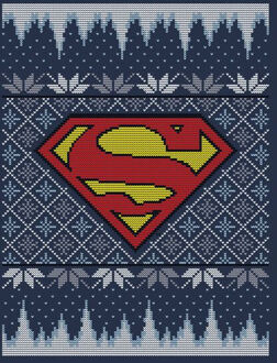 DC Superman Knit Women's Christmas T-Shirt - Navy - XXL Blauw