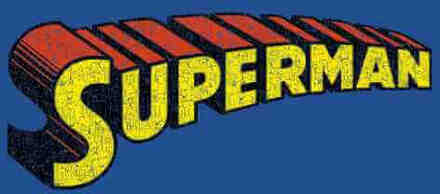DC Superman Telescopic Crackle Logo Men's T-Shirt - Royal Blue - L Blauw