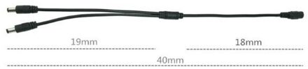 DC voeding splitter 1 naar 2 voor CCTV camera - small