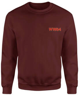 DC Wonder Woman WW84 Embroidered Unisex Sweatshirt - Burgundy - XL