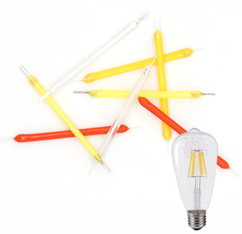 DC12V 20PCS Edison Bulb Filament Lamp Parts LED Chip Color Cold White Incandescent Light Accessories Diode For DIY Repair