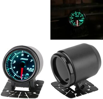 DC12V 52Mm 7 Kleuren Auto Toerenteller Pointer Tacho Gauge Led Digitale Display Universalgauge Meter Led Met Sensor Houder