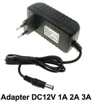DC12V Adapter AC100-240V Verlichting Transformers OUT ZET DC12V 1A/2A/3A Voeding voor LED Strip EU plug / 1A