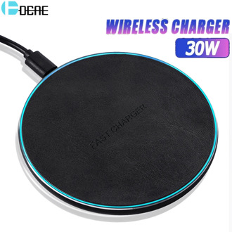 DCAE 30W Fast Qi Wireless Charger For iPhone 11 Pro XS Max XR X 8 Plus Type C USB Charging Pad for Samsung S9 S10 S20 Note 20 10