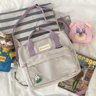 Dcimor Multifunctionele Vrouwen Rugzak Tiener Meisje Ring Gesp Draagbare Reistas Vrouwelijke Kleine Schooltas Mooie Boekentas wit / enkel en alleen backpack