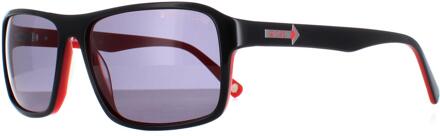 DCS024 C1 zwart op rood grijze zonnebril
