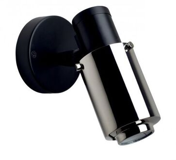 DCW éditions Biny Spot Bulb Wandlamp - Zwart/nikkel - zonder schakelaar Zilver
