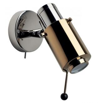 DCW éditions Biny Spot Led Wandlamp - Nikkel/goud - met stokje - met schakelaar Zilver