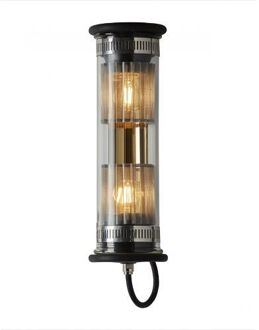 DCW éditions In The Tube 100-350 Wandlamp - Goud - Zilveren mesh - Zwarte stop