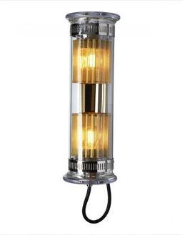 DCW éditions In The Tube 100-350 Wandlamp - Zilver - Gouden mesh - Transparante stop