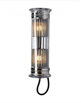 DCW éditions In The Tube 100-350 Wandlamp - Zilver - Zilveren mesh - Transparante stop