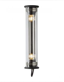 DCW éditions In The Tube 100-500 Wandlamp - Zilver - Zonder mesh - Zwarte stop