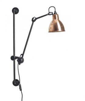 DCW éditions Lampe Gras N210 Round Wandlamp - Rauw koper/wit