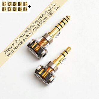 Dd Ddhifi DJ35A DJ44A 2.5Mm Vrouwelijk Naar 3.5Mm/4.4Mm Male Evenwichtige Adapter Voor Oortelefoon Kabel Voor astell & Kern, fiio, Etc.