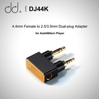 Dd Hifi DJ44K 4.4Mm Female Naar 2.5/3.5Mm Evenwichtige Dual-Plug Adapter Exclusief Voor Astell & kern Ak Muziekspelers