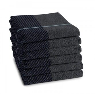 DDDDD Keukendoek Blend 50x55cm - graphite - set van 6 Grijs