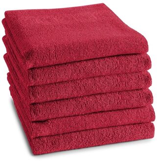 DDDDD Keukendoek Logo Rood - 6 stuks - 50x55 cm