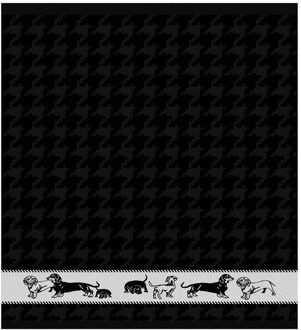 DDDDD Keukendoek Saar Zwart - 50x55 cm