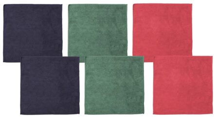 DDDDD microvezeldoek Billie - 30x30 cm - Combi set Basic - 6 stuks Multikleur