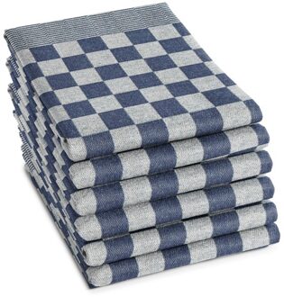 DDDDD Theedoek Barbeque Blauw - 6 stuks - 60x65cm