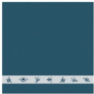 DDDDD Theedoek Bees Petrol - 60x65cm