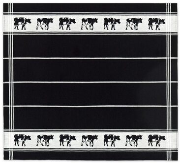 DDDDD Theedoek Koeien Zwart - 6 stuks - 60x65cm