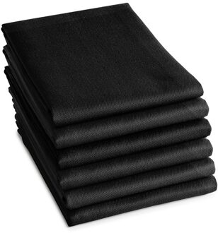 DDDDD Theedoek Logo Zwart - 6 stuks - 60x65cm