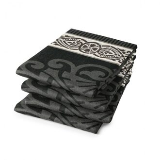 DDDDD theedoek Rozet - 60x65cm - Rood - 6 Stuks Grijs