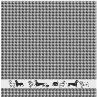 DDDDD theedoek Saar- 60x65cm - Zwart - 6 stuks