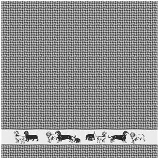 DDDDD Theedoek Saar Zwart - 60x65cm