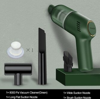 Ddradon Auto Stofzuiger Draadloze Draagbare Auto Vacuüm Thuis & Auto Dual Gebruik Mini Usb Elektrische Stofzuiger Handheld Vacuüm 8KPa groen