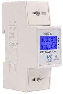 DDS015 Digitale Elektrische Meter 230V 5(80) een Enkele Fase Kwh Verbruik Meter Din Rail W Reset Knop