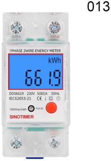 DDS6619 Rail Lcd Digitale Backlight Eenfase Energie Meter Multifunctionele Kwh B85C 013