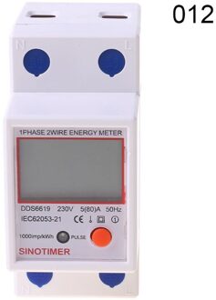 DDS6619 Rail Lcd Digitale Backlight Eenfase Energie Meter Multifunctionele Kwh Energieverbruik Wattmeter Elektronische 012