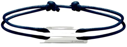De 25/10G koordarmband Le Gramme , Blue , Unisex - ONE Size