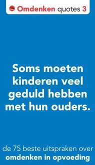 De 75 beste uitspraken over omdenken in opvoeding -  Berthold Gunster (ISBN: 9789083338279)