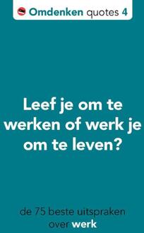 De 75 beste uitspraken over omdenken op het werk -  Berthold Gunster (ISBN: 9789083442914)