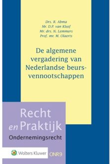 De algemene vergadering van Nederlandse beursvennootschappen - Boek Wolters Kluwer Nederland B.V. (9013132901)