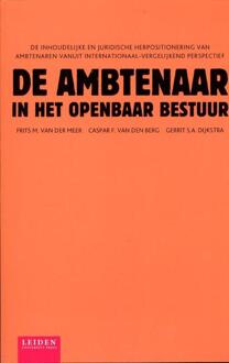De ambtenaar in het openbaar bestuur - Boek Frits M. van der Meer (9087281587)